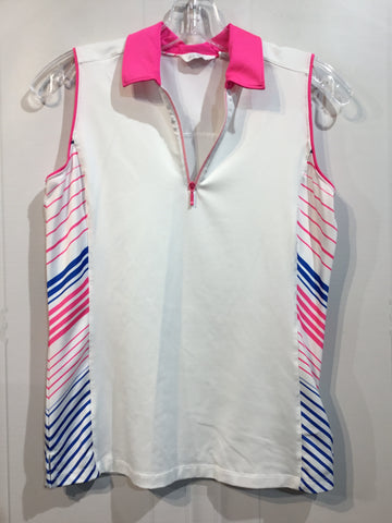 Lady Hagen Size XS/0-2 White & Pink Print Athletic Wear