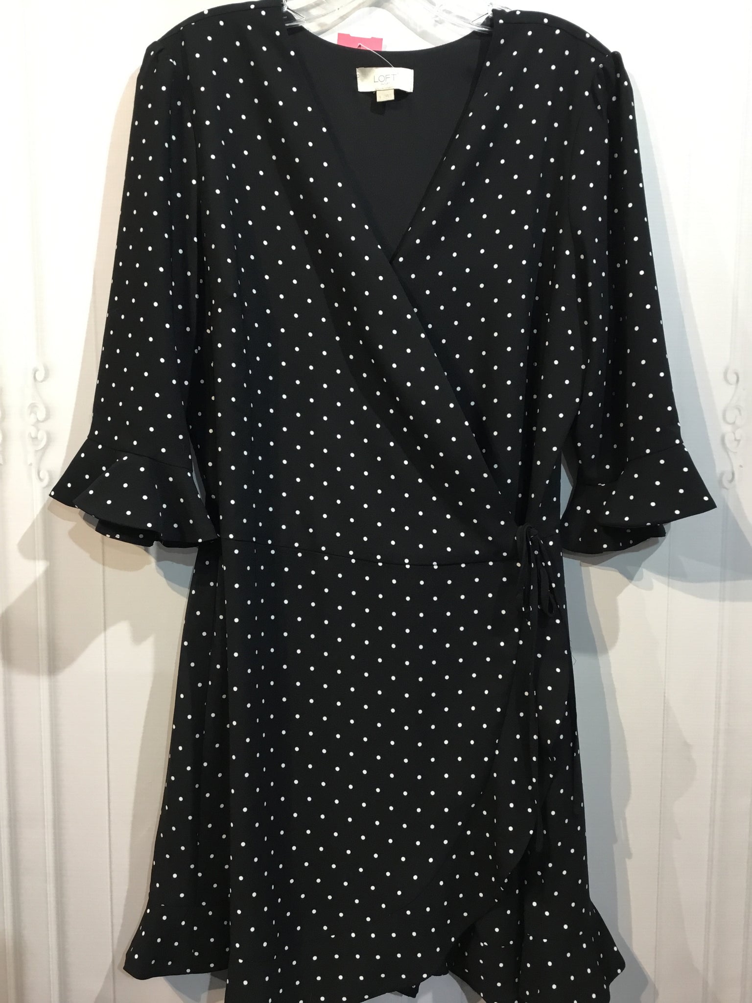 LOFT Size M/8 Black DRESS/1 PIECE