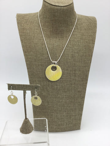 Yellow Necklace & Earrings