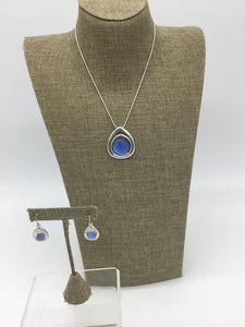 Blue Necklace & Earrings