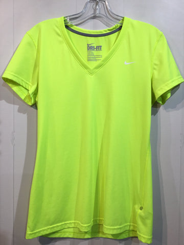 NIKE Size M/8-10 Highlighter Yellow Athletic Wear