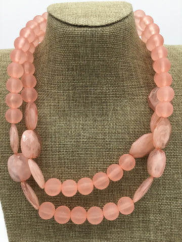 Orange Chunky Statement Necklace