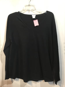 CHICO'S Size L/12 Black Tops