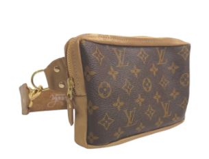 UPCYCLED  Louis Vuitton Full Front Belt Bag in Bronze Leather