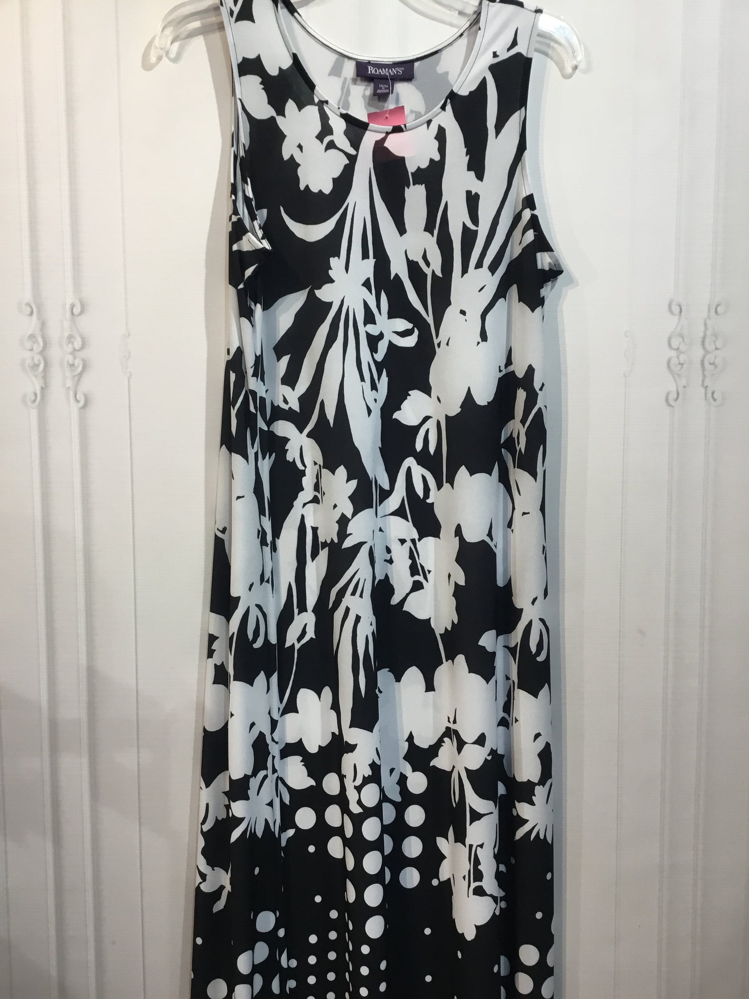 Roman's Size L Black DRESS/1 PIECE