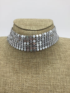 Silver Mesh Choker