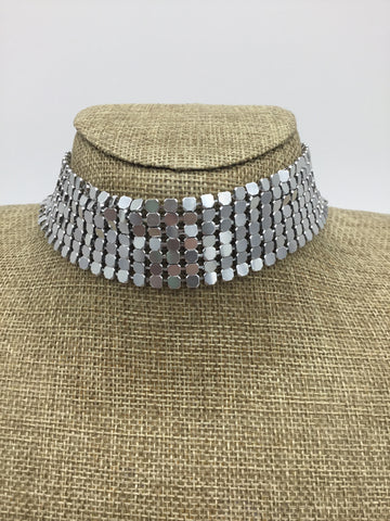 Silver Mesh Choker