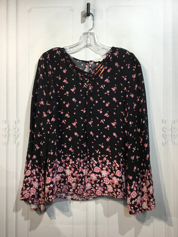 Pink Republic Size L/12-14 Black & Pink Tops