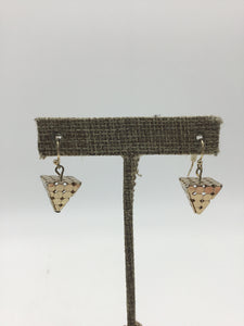 Gold pyramid earrings