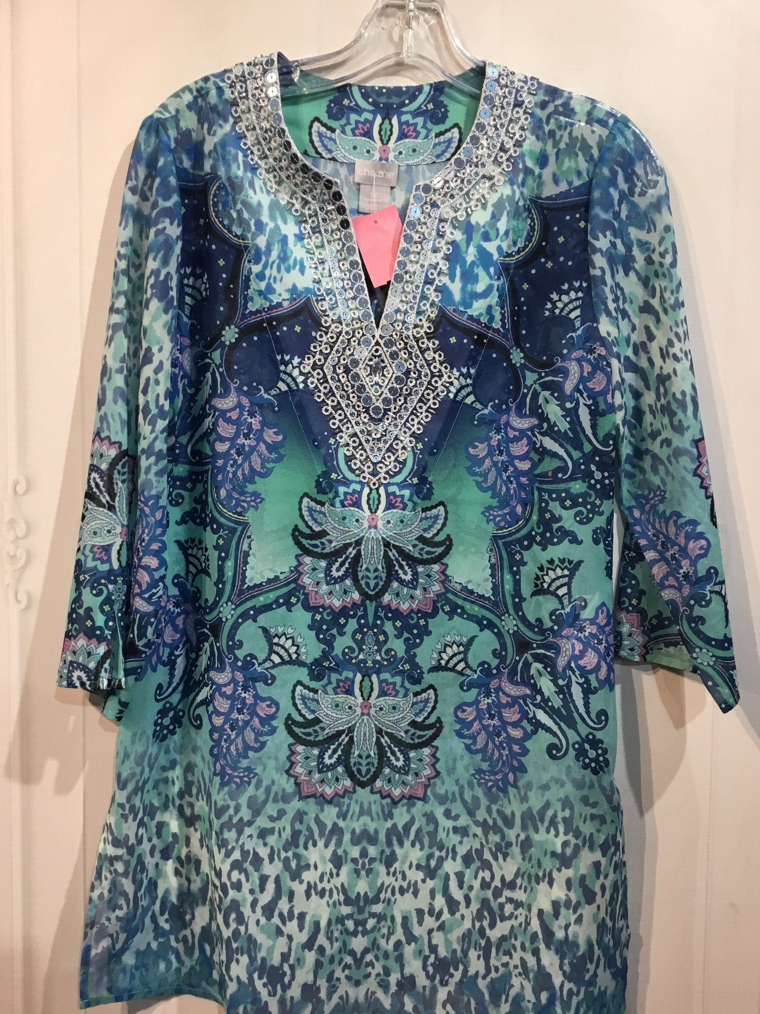 CHICO'S Size XS/2 Blue Tops