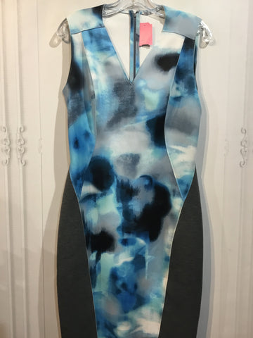 Tahari Size M Blue Dress