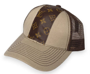 Couture Cap Trucker Hat In Upcycled LV