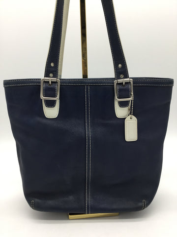 Coach Size Small Navy Tote