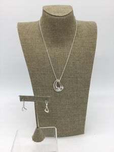 Silver Necklace & Earrings