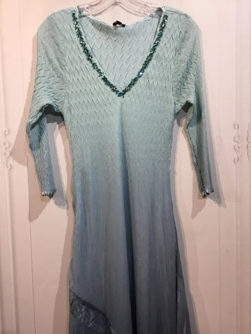 Komarov Size S/4-6 Baby Blue/Navy/Aqua Dress