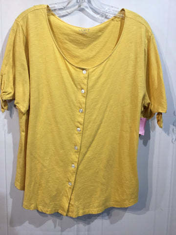 LOFT Size Large Yellow Tops