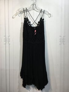 Free People Size Large Black DRESS/1 PIECE