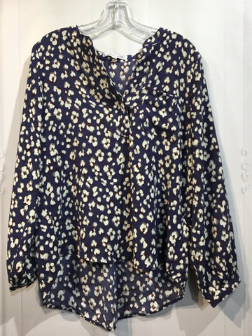 Joy Joy Size Medium Blue Tops