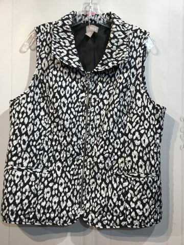CHICO'S Size L/12 Black Tops