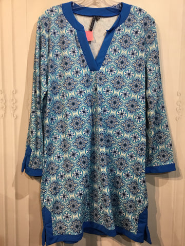 Aqua et Sol Size L Blue SWIMWEAR/COVER UP