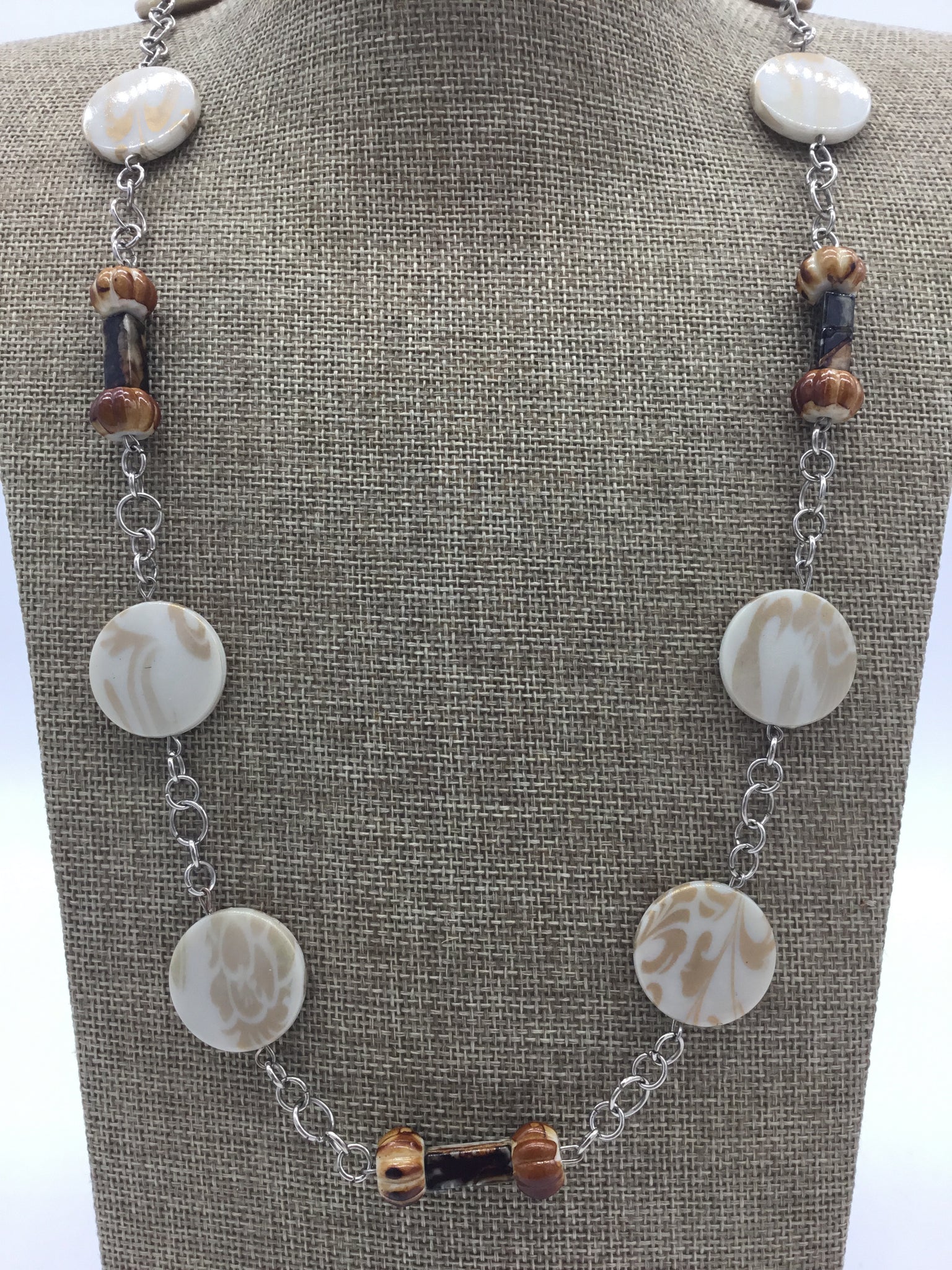 Brown Necklace with Circle Beads