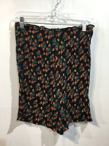 Intimately Free People Size M/8-10 Black & Floral Print Shorts