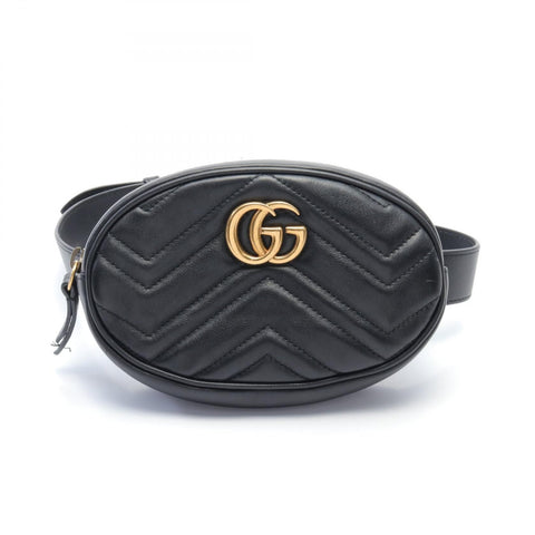 GUCCI Black Gucci GG Marmont Belt Bag