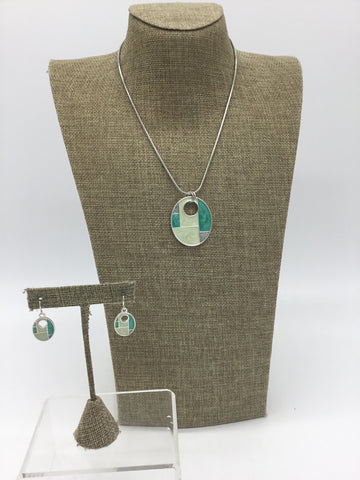 Green Necklace & Earrings