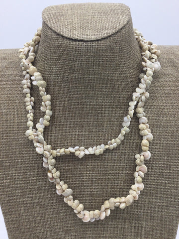 Beige Long Sea Shell Necklace