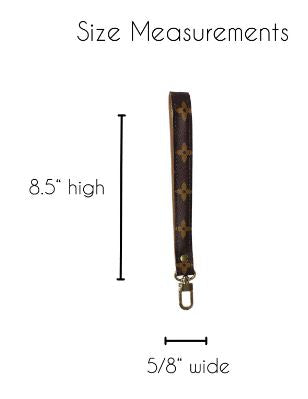 Haute Handle Wrist Strap In Upcycled LV - Stone