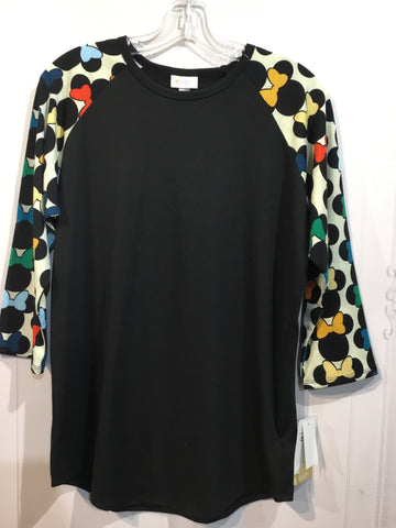 LulaRoe Size Medium Black Tops