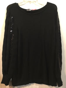 CHICO'S Size L/12 Black Tops