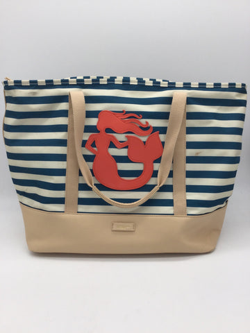 Spartina Size L/XL Cream/Teal/Coral Tote