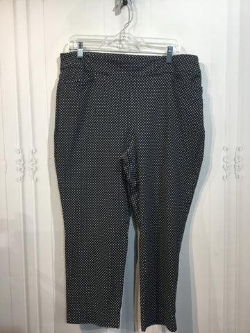 CHICO'S Size L/14 Black Bottoms