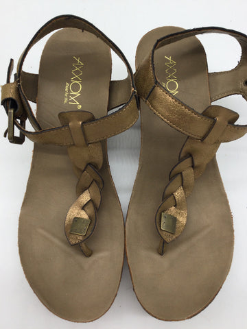 AXXIOM Size 6.5 Metallic Brown Sandals