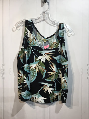 Pineapples Size Extra Large Black Tops