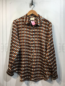 Elie Tahari Size Extra Large Brown Tops