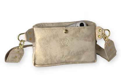 UPCYCLED  Louis Vuitton Belt Bag In Stone Leather