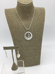 Silver Necklace & Earrings