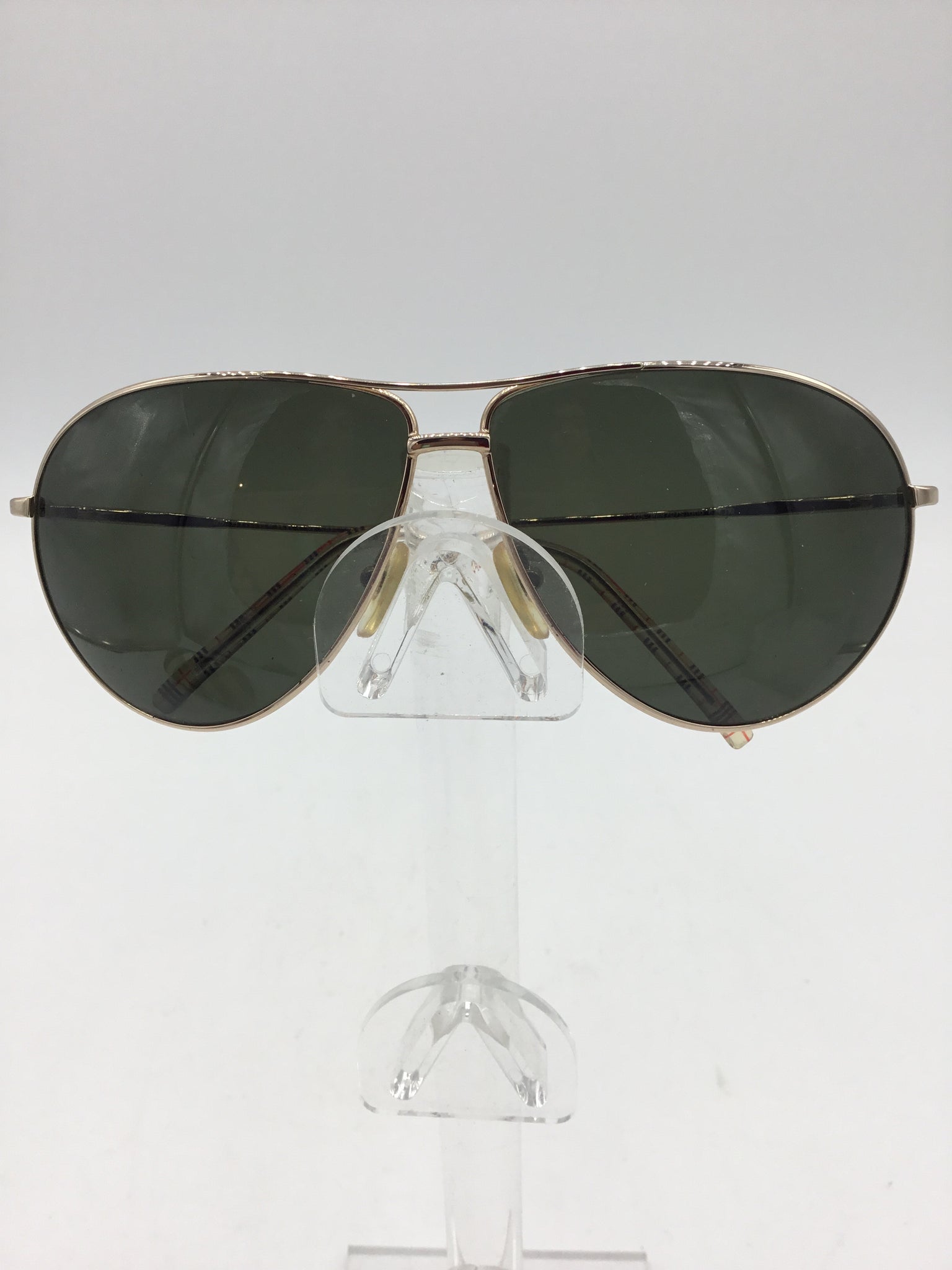 Burberry Aviator Sunglasses W/Nova Check Hard Case