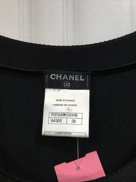 CHANEL Size M Black DRESS/1 PIECE