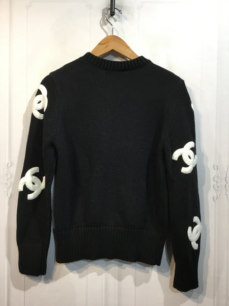 CHANEL Size XS Black Tops