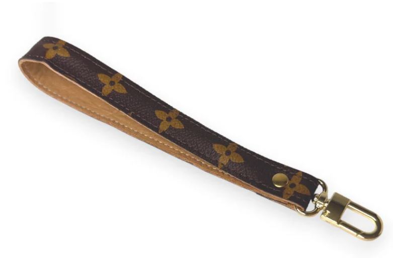 Haute Handle Wrist Strap In Upcycled LV - Bronze