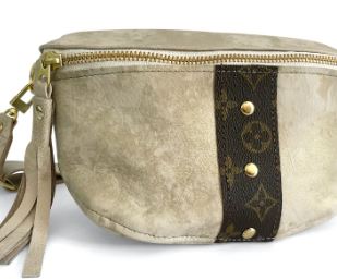 UPCYCLED  Louis Vuitton Belt Bag in Stone Leather