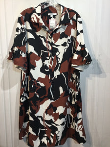 CHICO'S Size L/12 Brown DRESS/1 PIECE