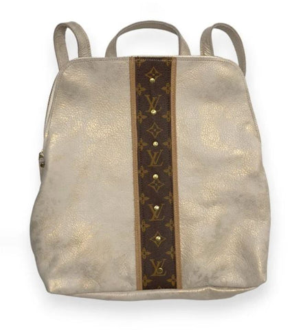 UPCYCLED  Louis Vuitton Stone Leather Backpack