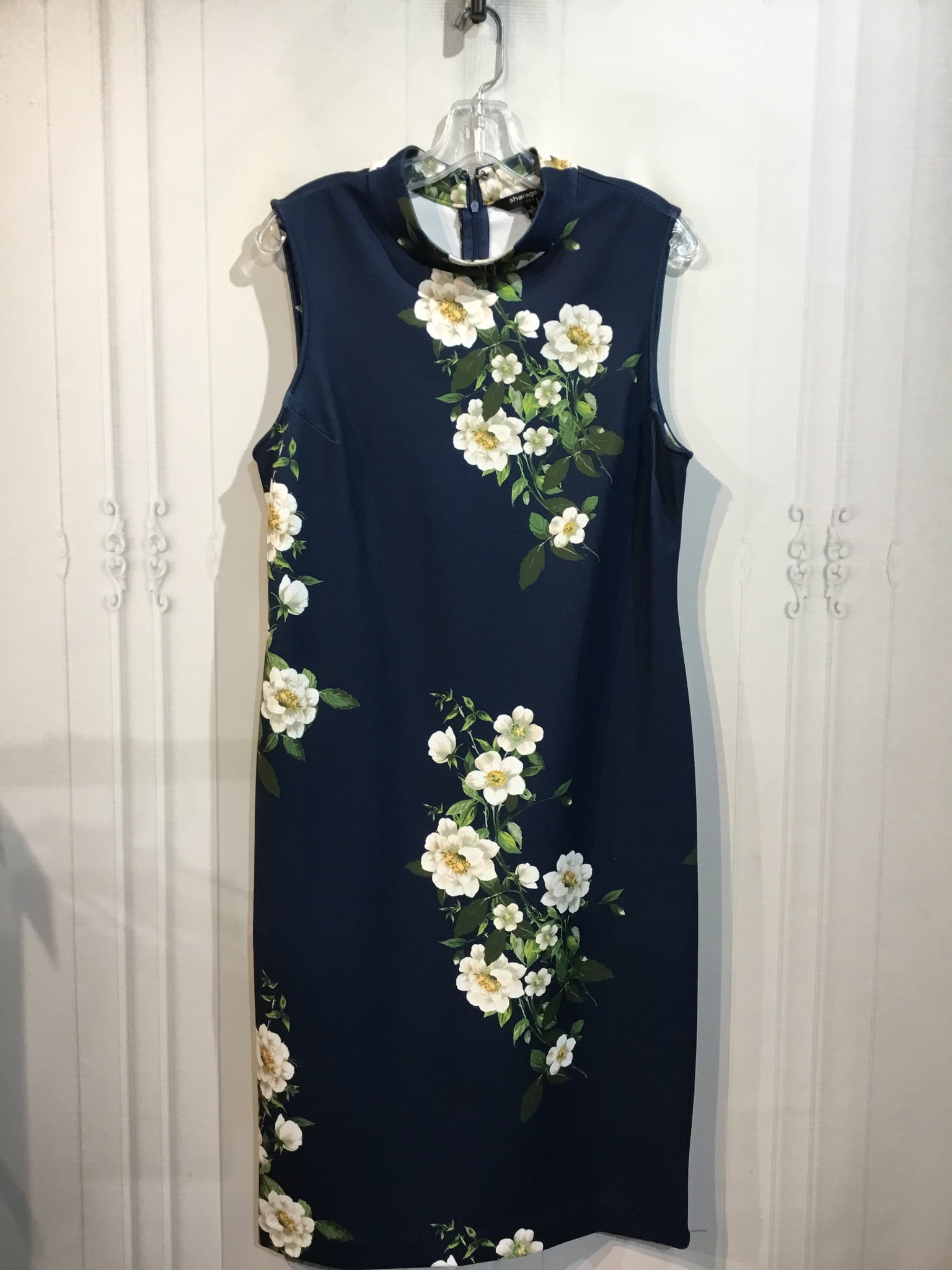 Sharagano Size L/12 Blue DRESS/1 PIECE