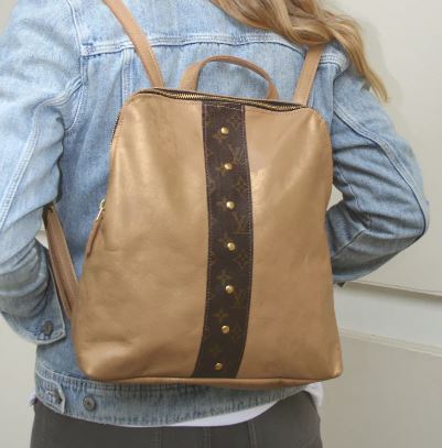 UPCYCLED  Louis Vuitton Bronze Leather Backpack