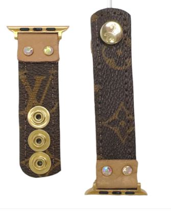 Apple Watch Band In Leather | Upcycled LV - Bronze