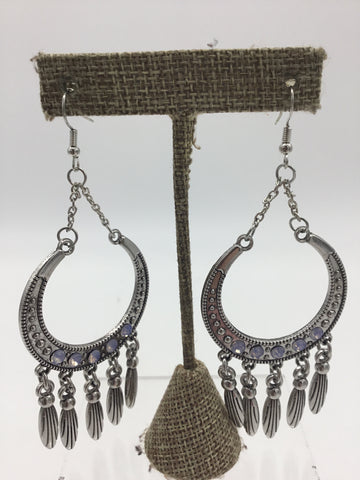 Silver Earrings with Tassels